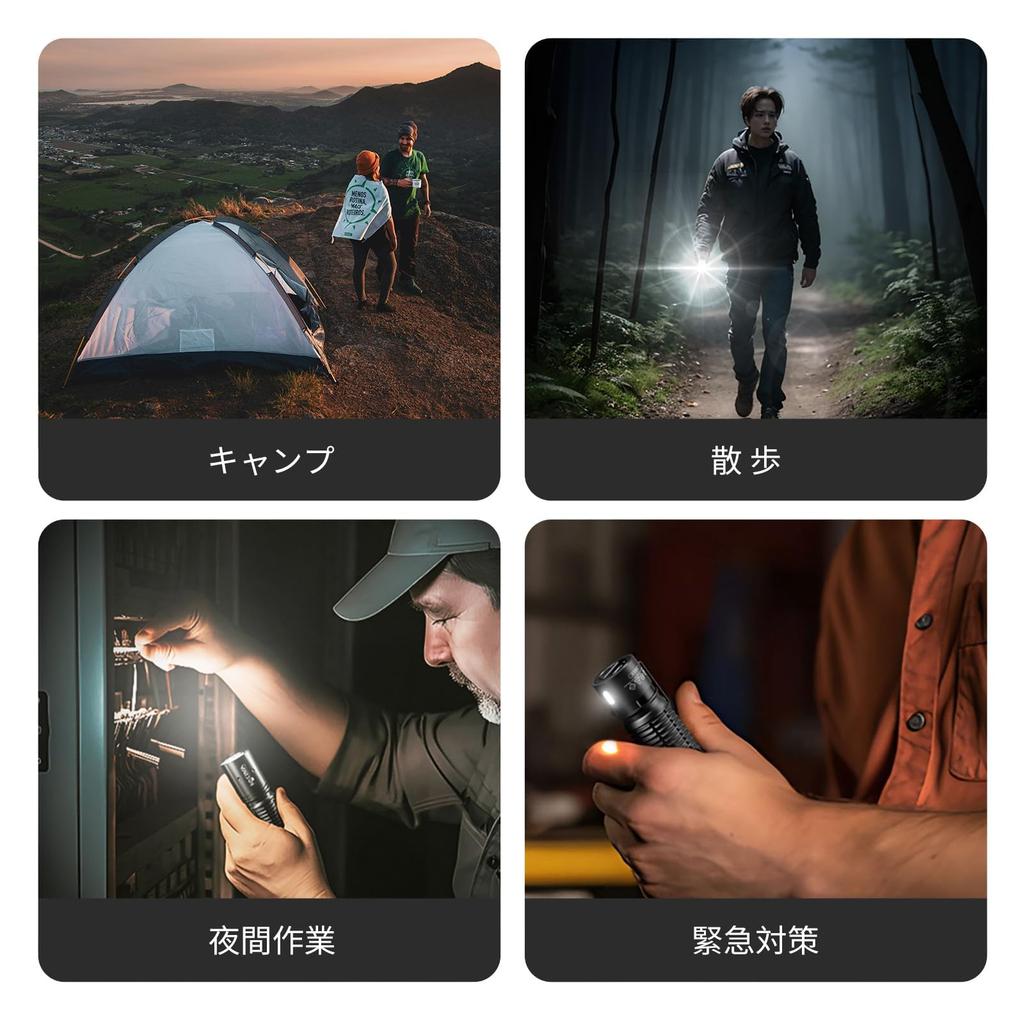 WARSUN A700 Rechargeable LED 700 and 4 Modes Powerful Light for Emergency Preparedness and Outdoor Activities Flashlight, Lumens, Ultra-Compact