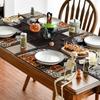 Artoid Mode Boo Black Cat Pumpk Halloween Placemats Set of 4, Trick Or Treat 12x18 Inch Seasonal Fall Holiday Table Mats for Party Kitchen Dining