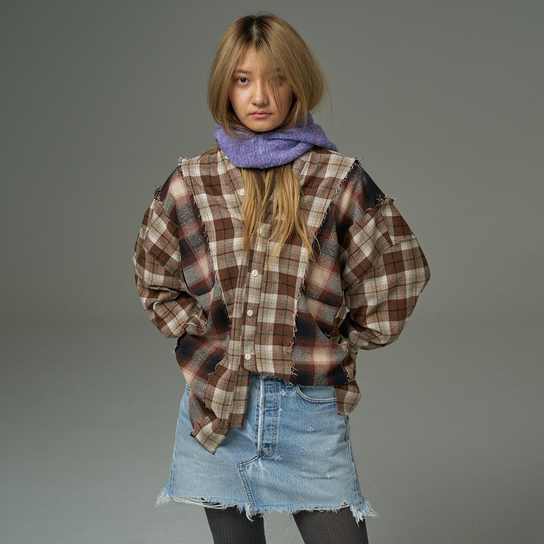 Sai Ashmatic Flannel Shirt Brown Brown