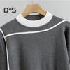 1 Set Frauen Anzug Farbe Passenden Bequemen Casual Langarm Pullover Und Hosen Set für Zuhause Im Freien