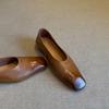Sheepskin~ Minimalist row style leather versatile flat-bottomed laden shoes one pedal retro light mouth single shoes square head polishing shoes