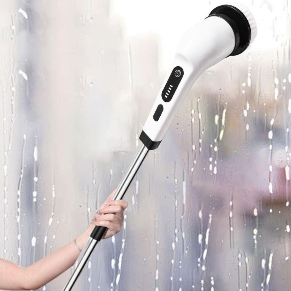 9-in-1 Electric Cleaning Brush Rechargeable Wireless Rotation Cleaning Machine Long Handle Multifunctional Rotary Scrubber