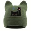 Stretchable Winter Knit Hat Knit Pullover Hat New Cat Ear Beanie Hat  Spring Autumn Winter