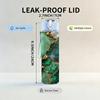 1PC Green Gemstone Gold Marble Pattern 750ml Color Plastic Sports Water Bottle Leakproof Flip Straw Lid Suitable for Sports Office Home Use