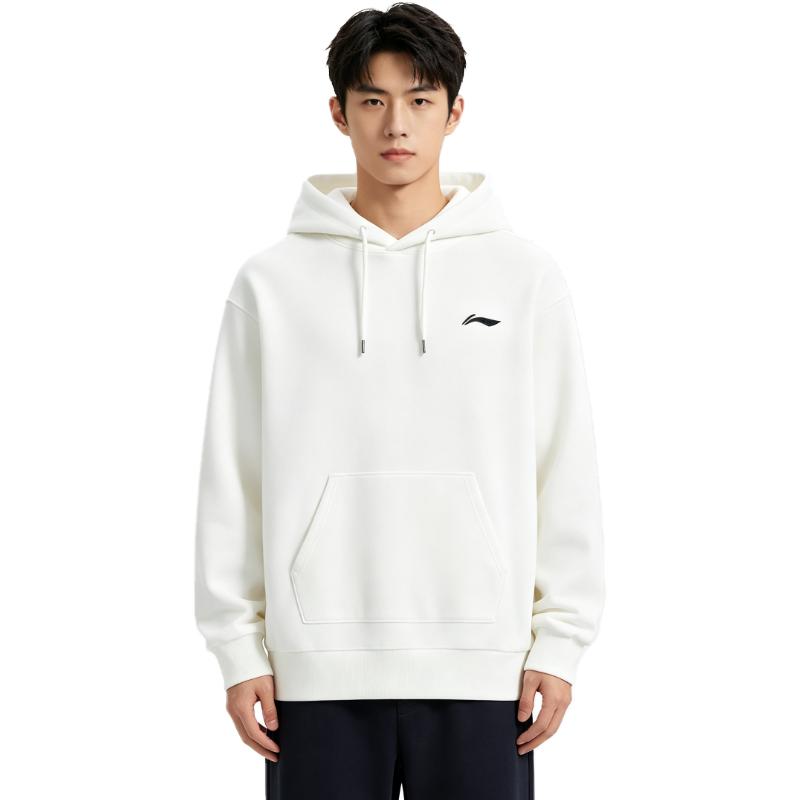 Li-Ning Sweatshirts Men's White Hooded (Non-detachable) Moderate Other