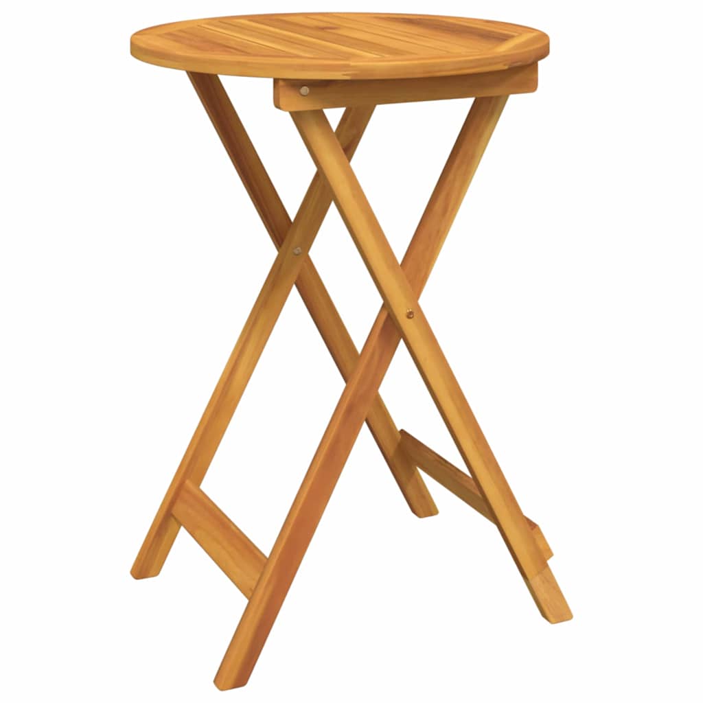 Garden Bistro Set 3 Pieces Brown Solid Acacia Wood