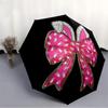1pc Footprint Bow Automatic Open/Close Umbrella, Portable Folding Umbrella, Compact Travel Umbrella For106