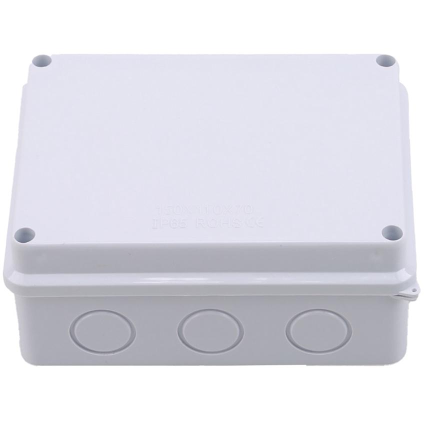 Boîte de jonction étanche ABS Blanche Extérieure 1 Pièce Boîte Universelle Scellée pour Projet Électrique