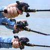 BaitCasting Rods + Reels Combos Casting Fishing Rod Reel Combos with 4 Section Baitcaster Rod