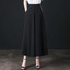 Plus Size Women's Wide Leg Pants - 2024 Spring/Summer High Waist, Loose Fit, Middle-aged Mom Style Skirt Pants, Casual Wear
