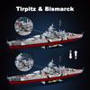 Military Warships KMS 2in1 Bismarck Battleship Fleet Collection Building Blocks Classic Model Toy for Kids Boy Gift