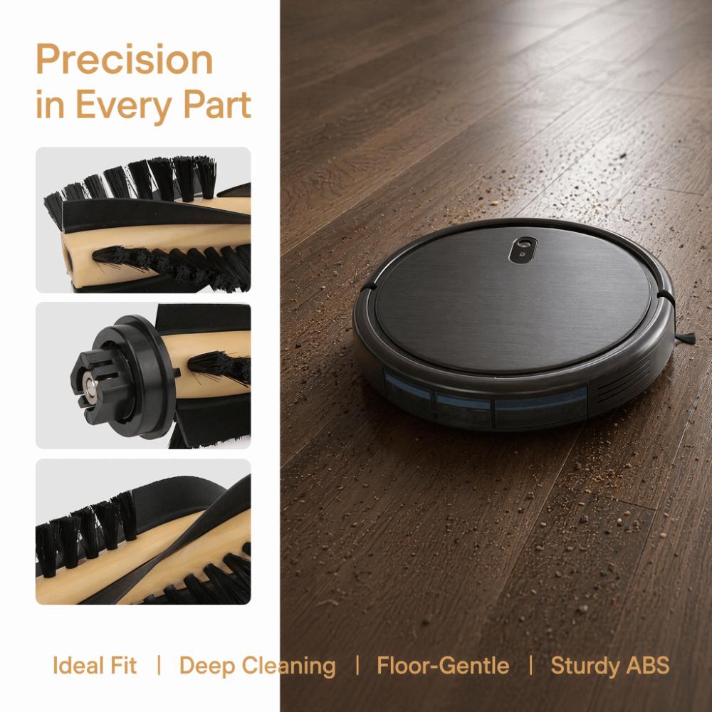 Dual-Sided Vacuum Brush Head ABS Floor Brush Attachment for Ecovacs N79 N79S DN620 500 Dust Removal
