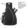 Versatile Pickleball Backpack Paddle Mesh Pocket Adjustable Strap Waterproof Oxford Cloth Stylish Bag Outdoor Sports Badminton Table Tennis