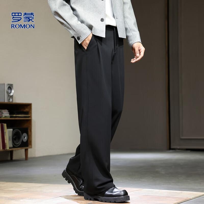 ROMON Men's Loose Straight Leg Casual Pants