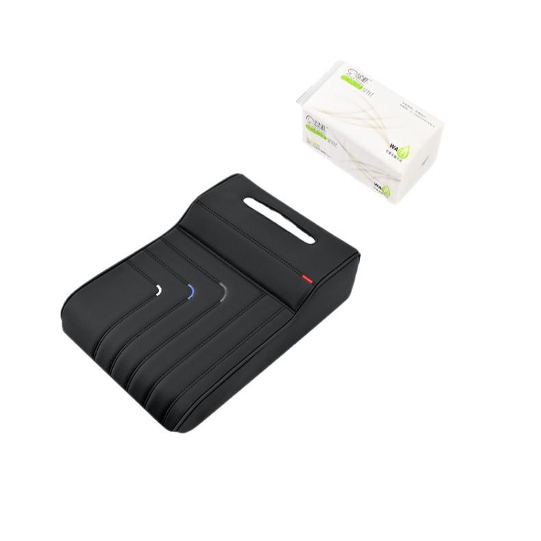 Universell bilarmstödspdyna av minnesskum med hållare för papperslåda