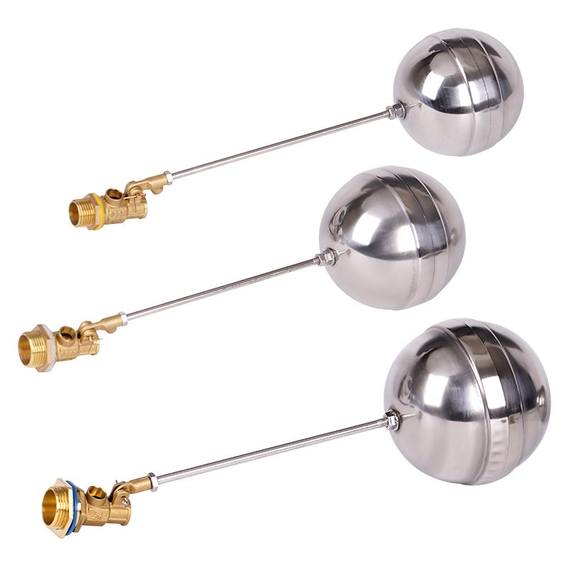 Brass Water Float Ball Valve Copper Valve Water Tank Liquid Level Control Toilet Valve for Industry 1/2" 3/4 " 1"