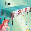 Disney Mermaid Princess Party Tablecloth Princess Themed Decoration Family Gatherings and Picnics Holiday Parties