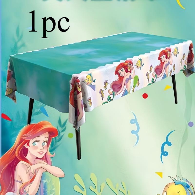 Disney Mermaid Princess Party Tablecloth Princess Themed Decoration Family Gatherings and Picnics Holiday Parties
