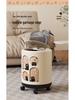 Retro Style High-End Trash Can with Wheels - Large Capacity for Living Room & Bathroom