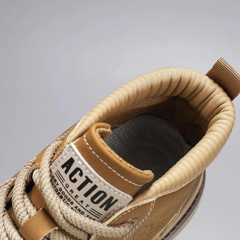 Fashion Fashion Men's Boots High Top Casual Sports Shoes for Men Designer Anti-Slip Ankle Boots Outdoor Thick Sole Men Working Boots New