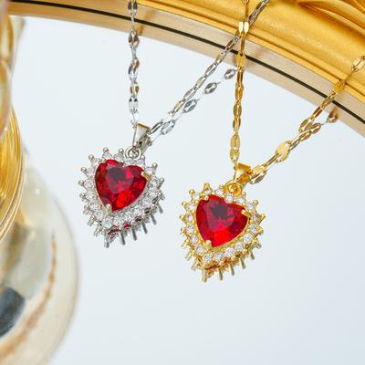 Halskette für Damen Liebe Zirkon Blumen Nische Leichter Luxus Neues Design High-End