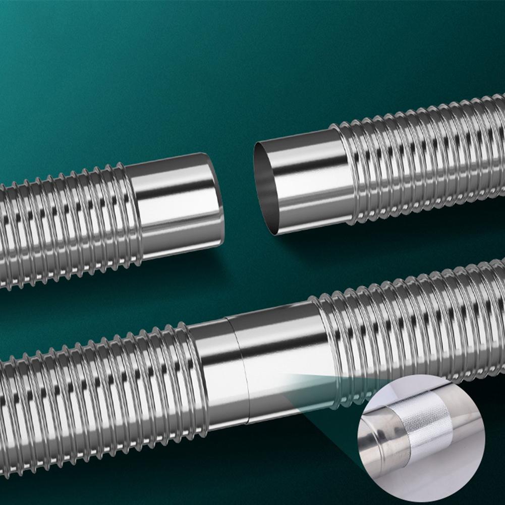 Stainless Steel Elbow Chimney Liner Bend 50mm Adjustable Length for Wood Stove Pipe Multi Flue Venting Solutions