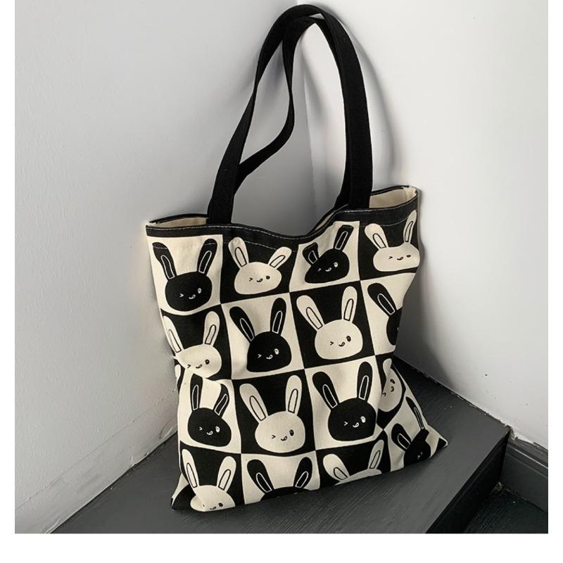 Cute Rabbit New Canvas Bag Female Single Shoulder Large Capacity