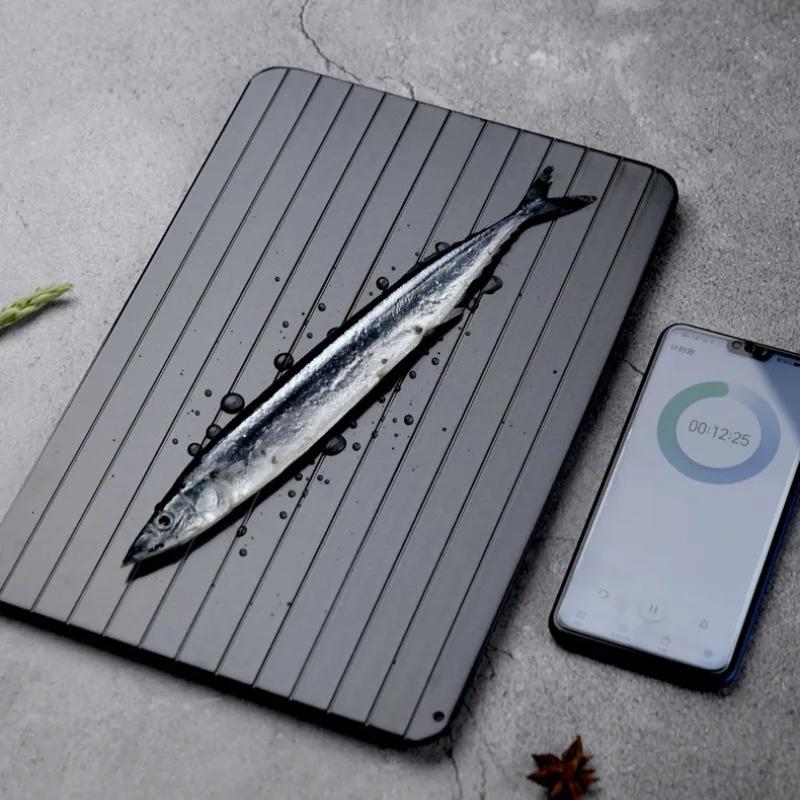 1 stk Hurtigtinebrett Hurtigtining Frosset Mat Kjøtt Frukt Hurtigtineplate Bord Tinebrett Tine Master Kitchen Gadgets