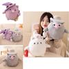 Cute Dark Cat Plush Toy For Halloween Gift 20cm Height