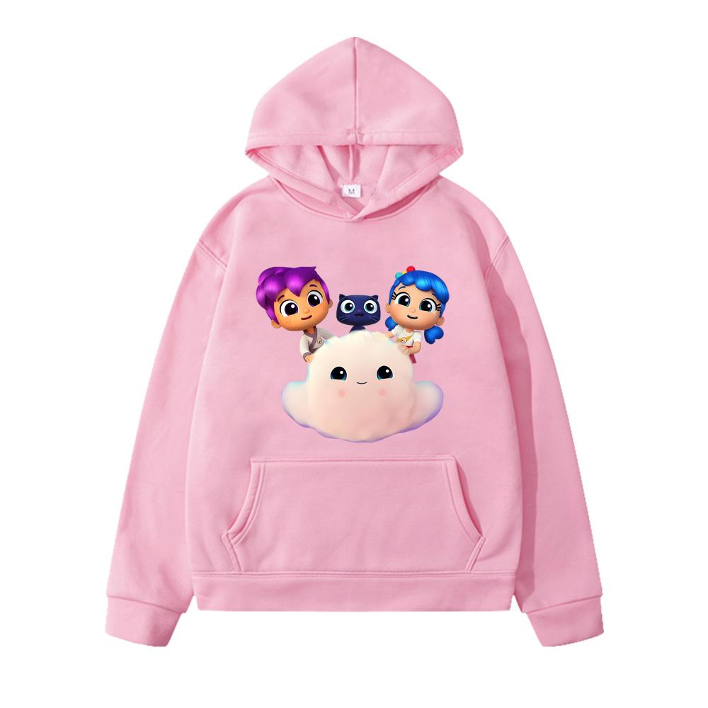 

True and The Rainbow Kingdom Мультяшный Принт Осень Новые Худи для Мальчиков мальчики девочки Весна Детские Толстовки с Капюшоном Кавайная Спортивная Одежда 130 розовый