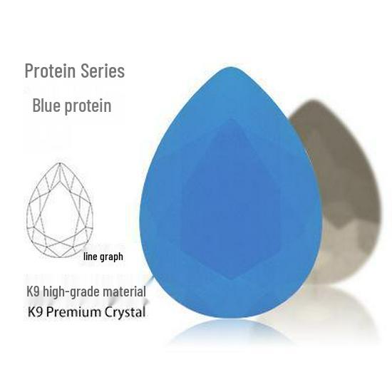 High-Grade K9 Teardrop Rhinestone DIY Jewelry Accessory - Silver-Plated Base with Irregular Crystal Glass Drill, Pointed Bottom