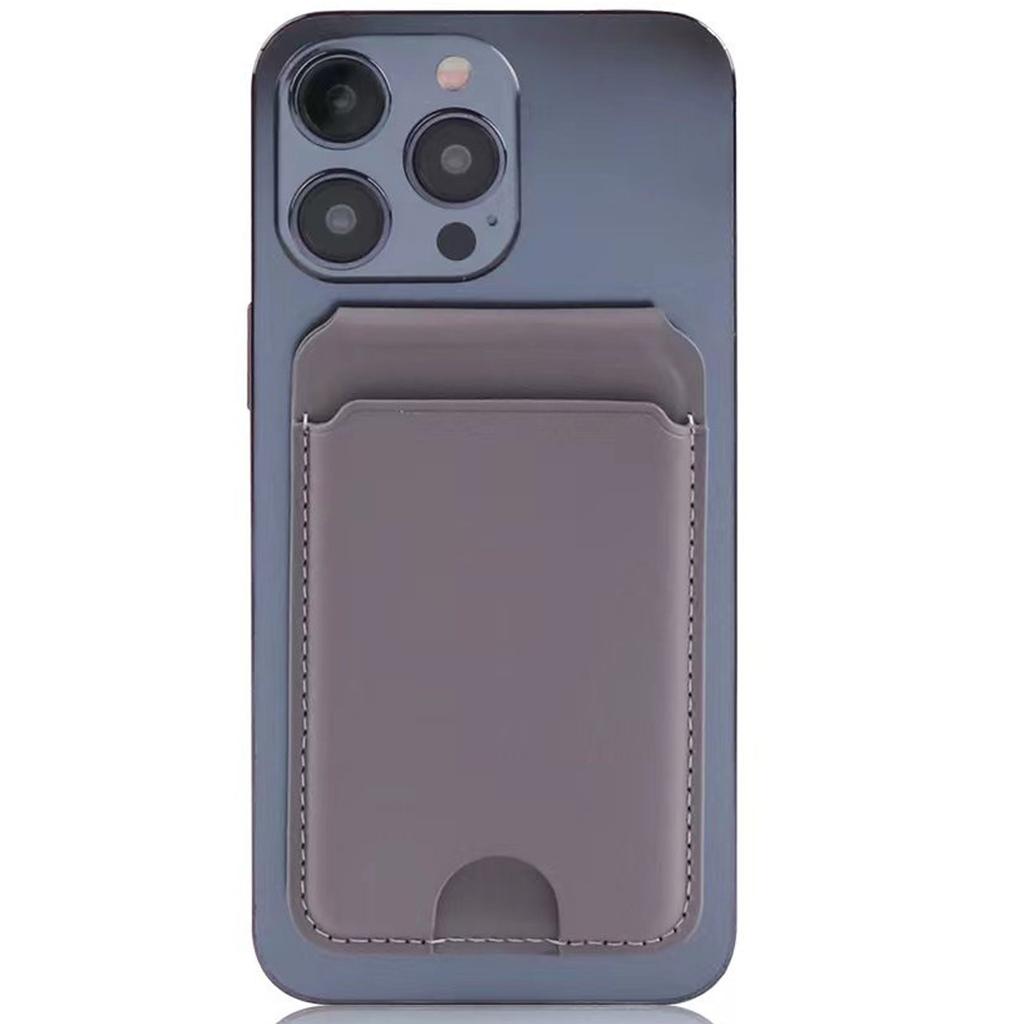 Phone Card Holder for iPhone 12-16 Series PU Leather Folding Kickstand Card Bag