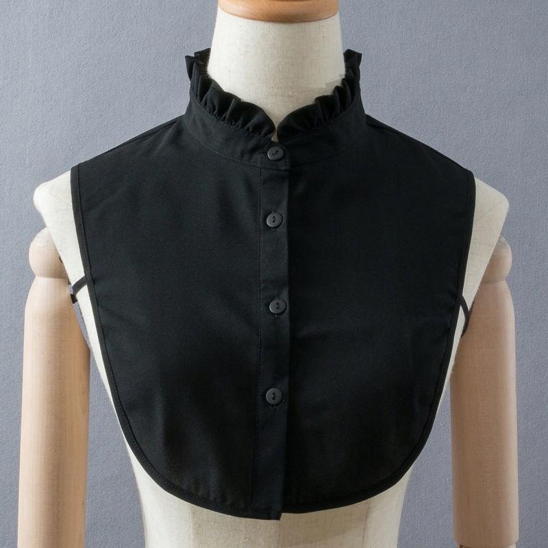 fake women' lace SHIRT WHITE COLLAR with elegant clasp