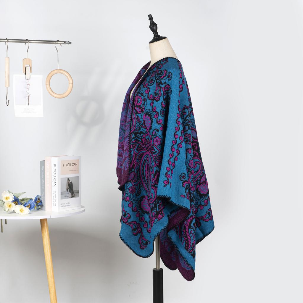 Bohemian Thickened Tourist Shawl Women'S Tourist Photos Outside With Personalized Versatile Cloak