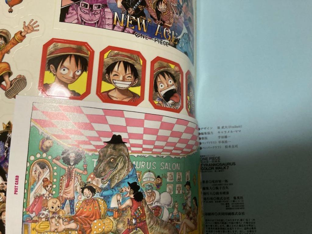 [USED] ONE PIECE COLOR WALK 6-9, all volumes, first edition, with obi, bonus items