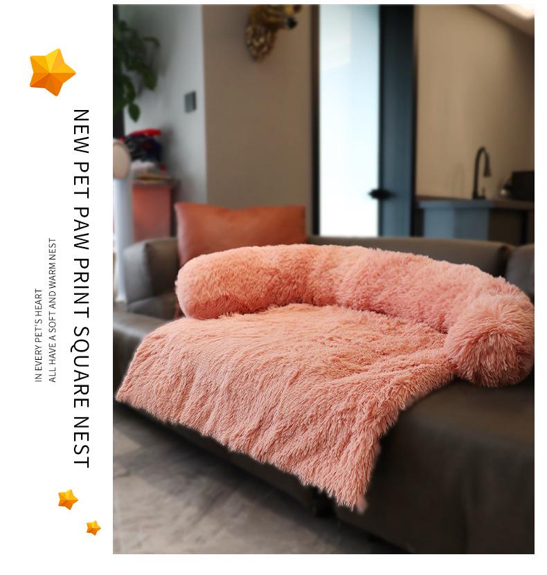 Popular Plush Dog Bed with Blanket - Cozy Pet Nest and Dog Sofa