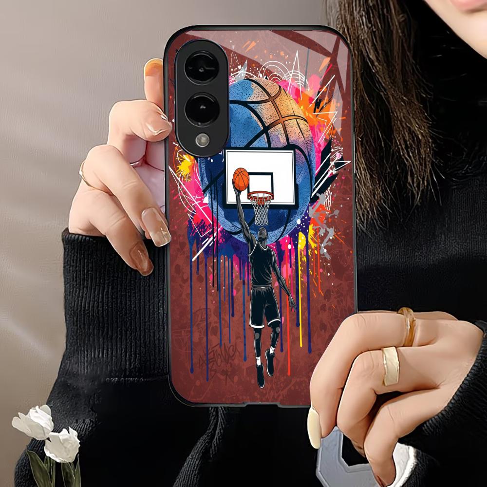 Basketball Exquisite Atmosphere High-end PhoneCase Glass TPU PhoneCase for Samsung Galaxy S26 S25 S24 S23 S22 S21 FE Ultra Plus