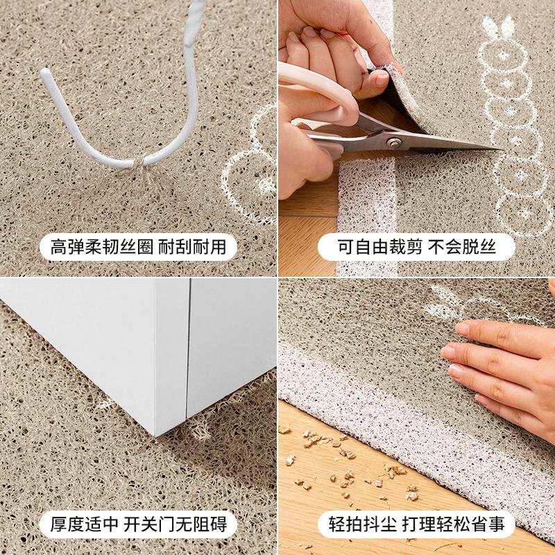 Door Floor Mat Door Entrance Silk Ring Dirt-Resistant Non-Slip Mat Household Leave-In Porch Floor Mat Can Be Cut Carpet