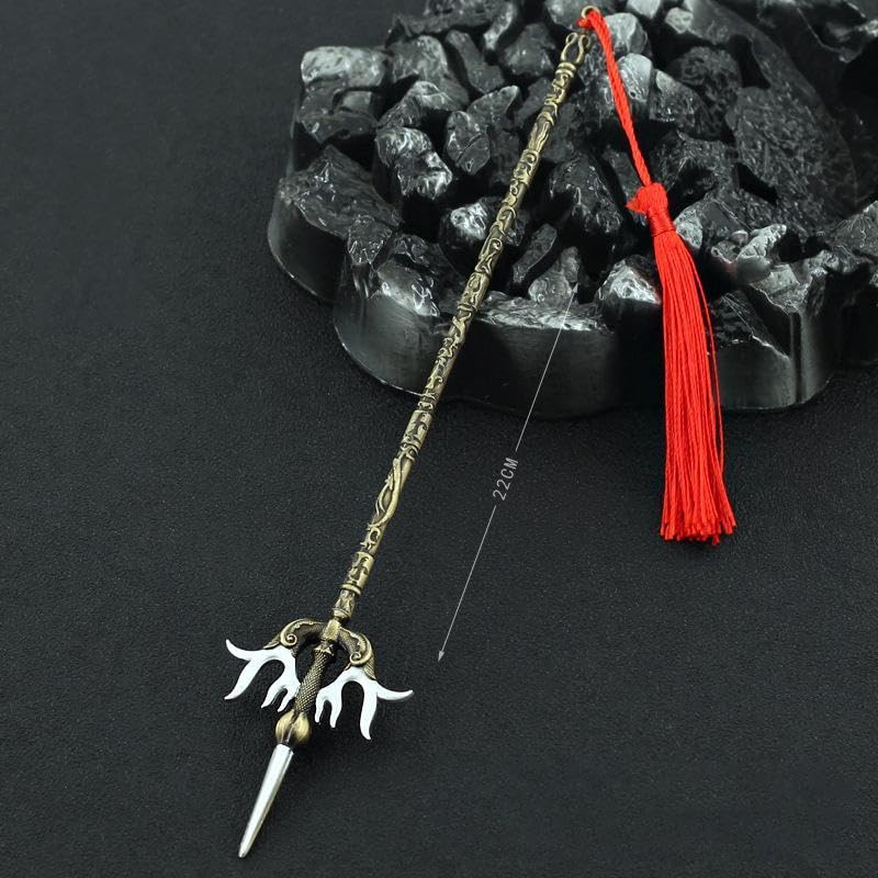 [Nekoshenyama] Sui and Tang Dynasty Heroic Weapon Yuwen Chengdu Spear, Total Length 22cm / Miniature Figurine, Collector's Decor