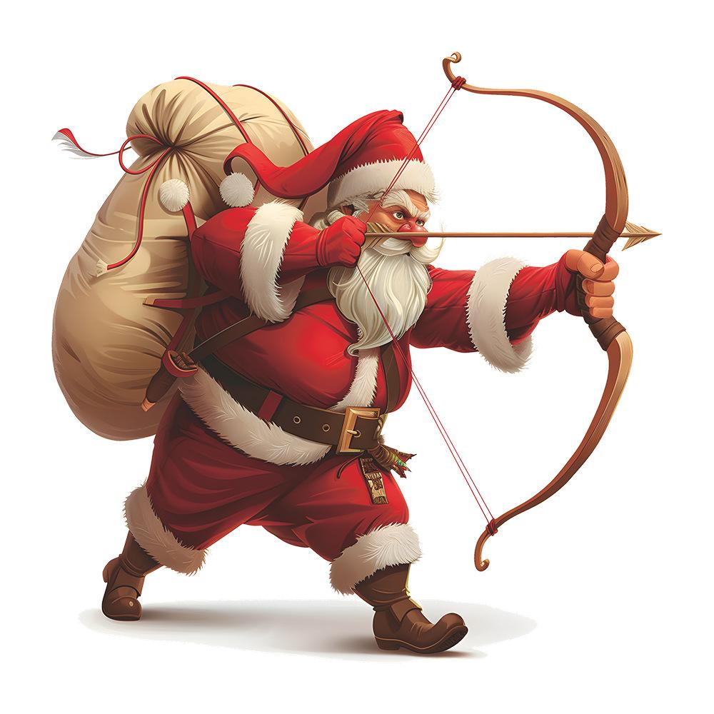 Santa Claus Archery Bathroom Bathroom Toilet with Home Decoration Stickers