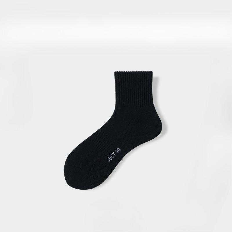 

Мужские весенне-осенние носки-гольфы из чистого хлопка, все виды антибактериальные, против запаха, с амортизацией подошвы, противоскользящие 1 pair чёрный