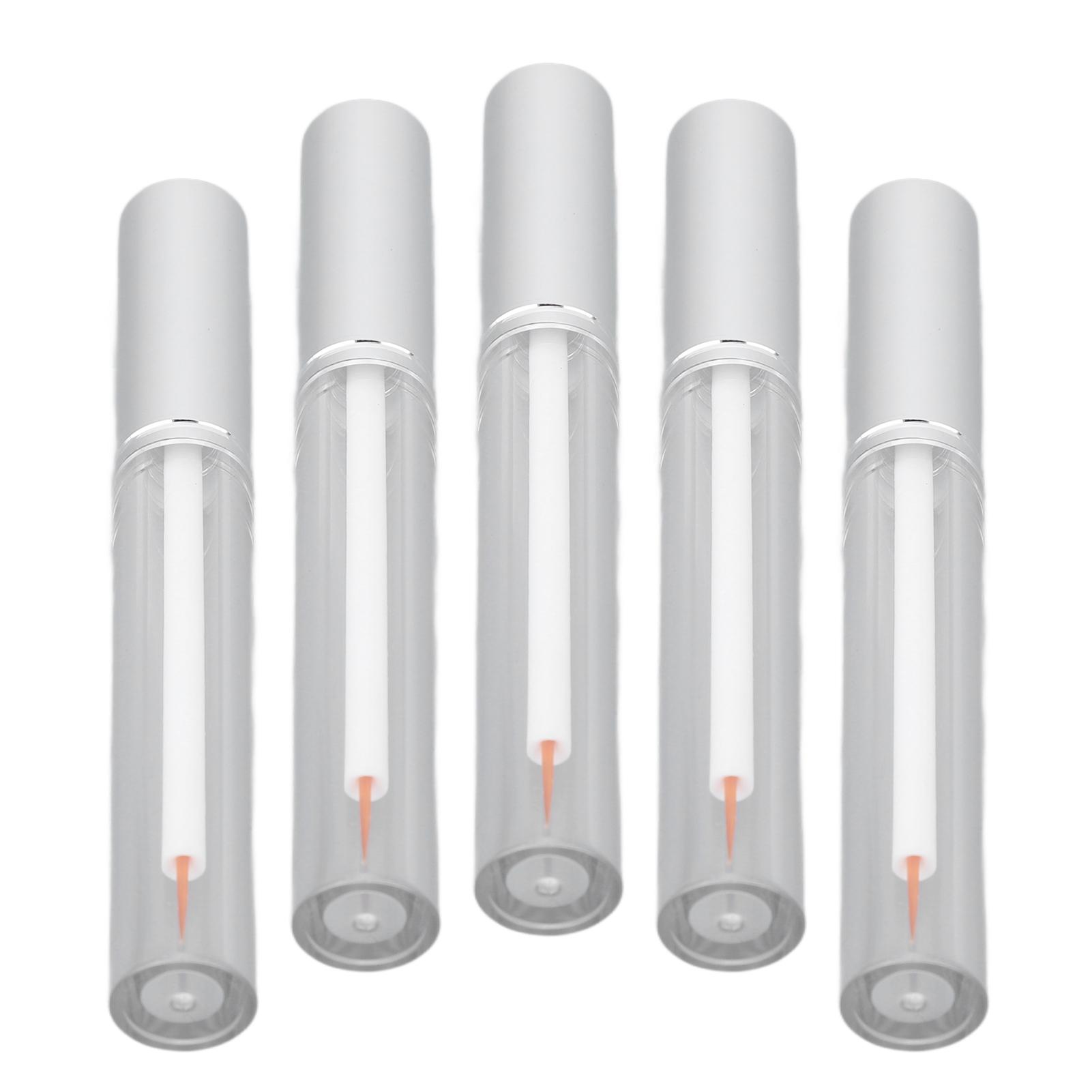 

5 шт. 3 мл пустые тубы для туши прозрачные алюминиевые крышки пустые контейнеры флаконы с резиновой пробкой для путешествий кемпинга