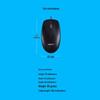 Logitech B100 Wired Office Mouse
