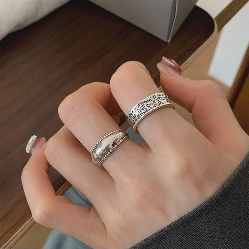 925 Sterling Silver Retro Hollow Heart Ring - Elegant, High-End, Fashionable, Open Design for Women