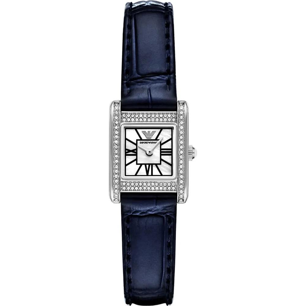 

Emporio Armani Genni Mother of pearl Blue Leather Ladies Quartz Watch AR11718 мать жемчужного