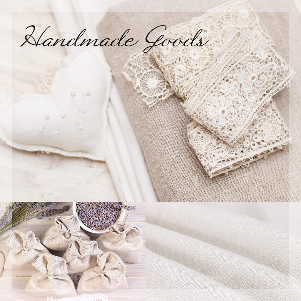 Cotton Linen Fabric for Handmade DIY 150cm Wide Light Dark Beige Dark Crafts, [Colors White, Beige, / Sizes 1m, 2m, 3m, 4m, 5m] (1m, Beige)