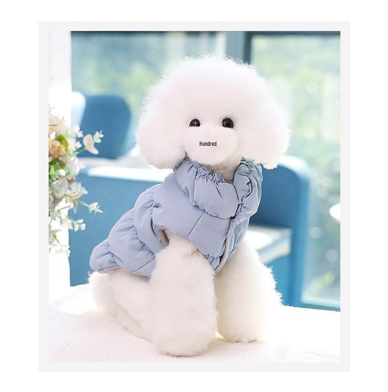 Warme Winterhunde-Weste mit Schnalle - Baumwollmantel für Welpen