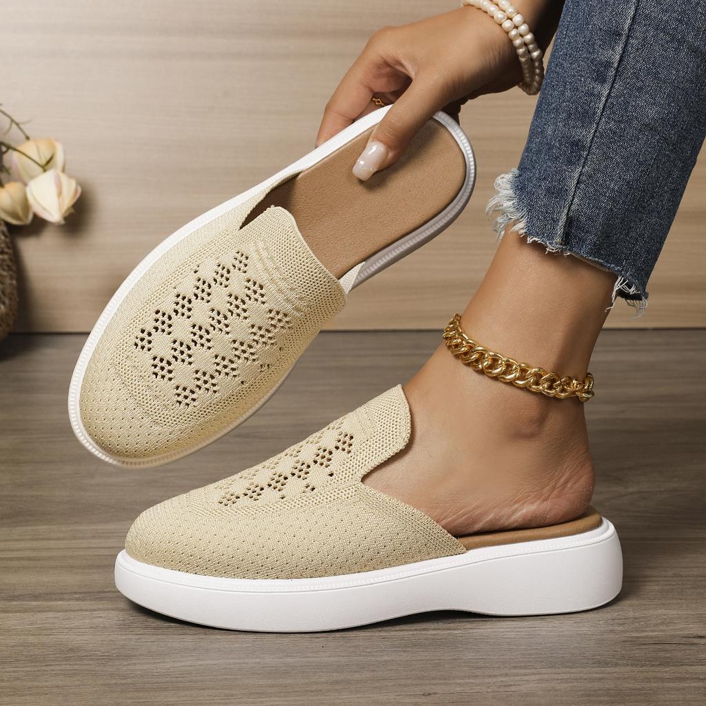 Fashion Women Slippers Casual Anti-slip Slip on Shoes Women Breathable Mesh Walking Slippers Anti-slip Comfortable Sandals Slides Women