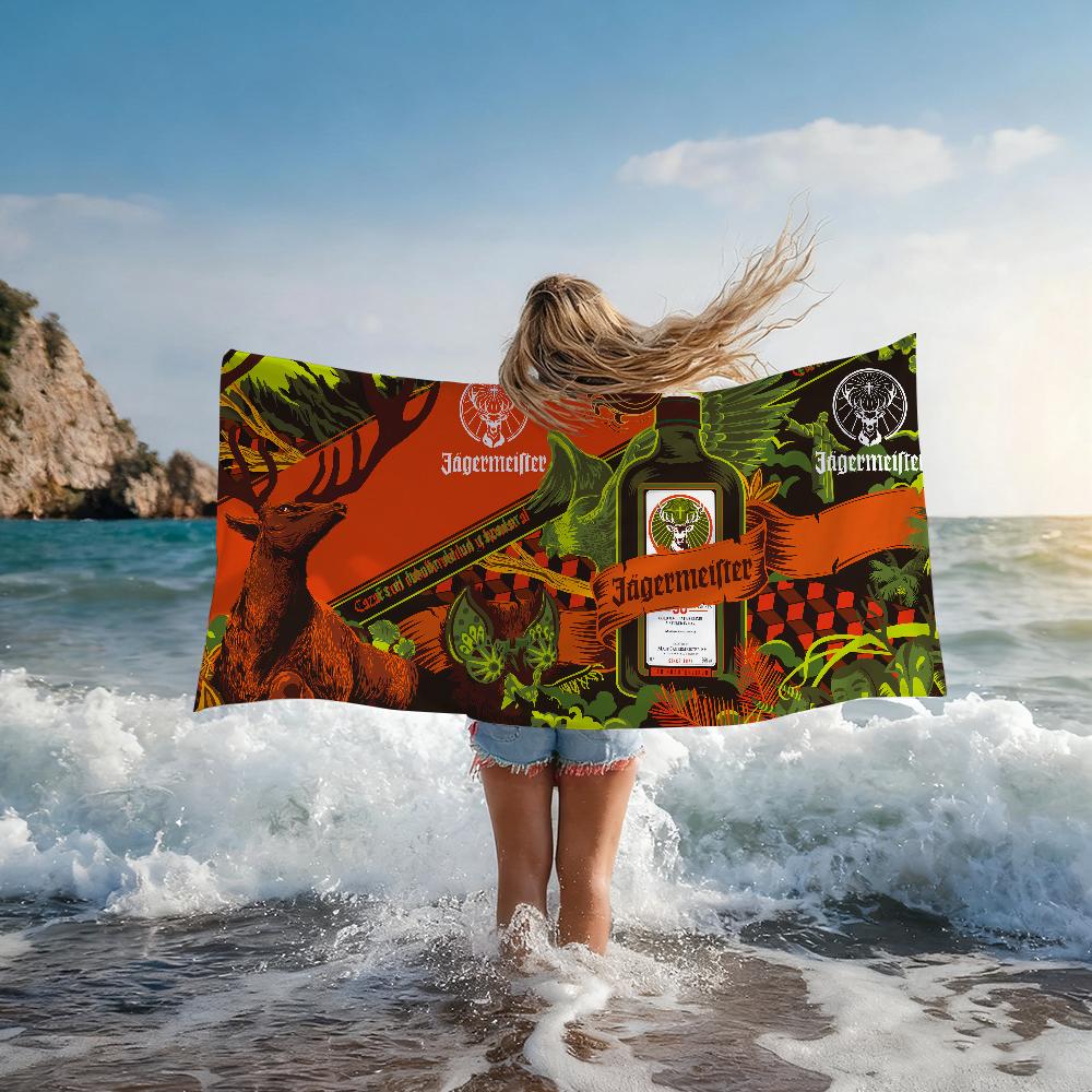Fashion Cool Towel Shower Sauna Travel Spa Quick Dry Gym Accessories Soft J-Jagermeister-S Drink Large Beach Towels
