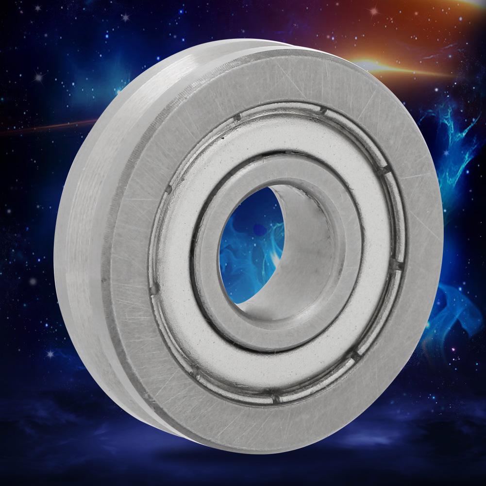 V6000ZZ Steel V Grooved Single Roller Guide Bearing 10mm Bore 30mm OD 8mm Thickness